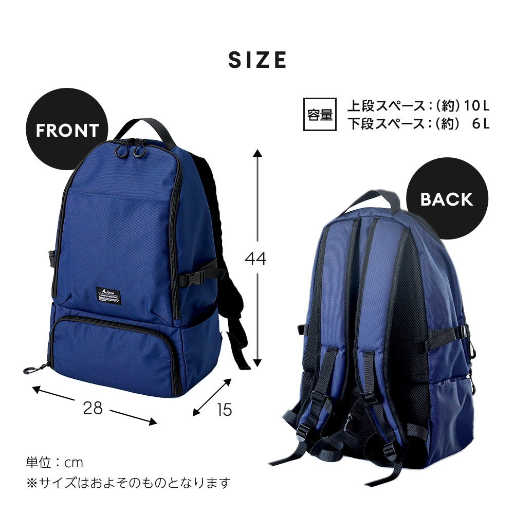 保冷温スペース付レジャーリュック ネイビー マザーズリュック 2