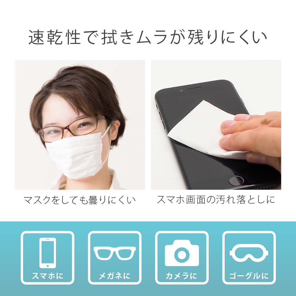 宅送]昭和紙工 99%除菌 メガネ スマホクリーナー 25包 個包装 眼鏡・サングラス
