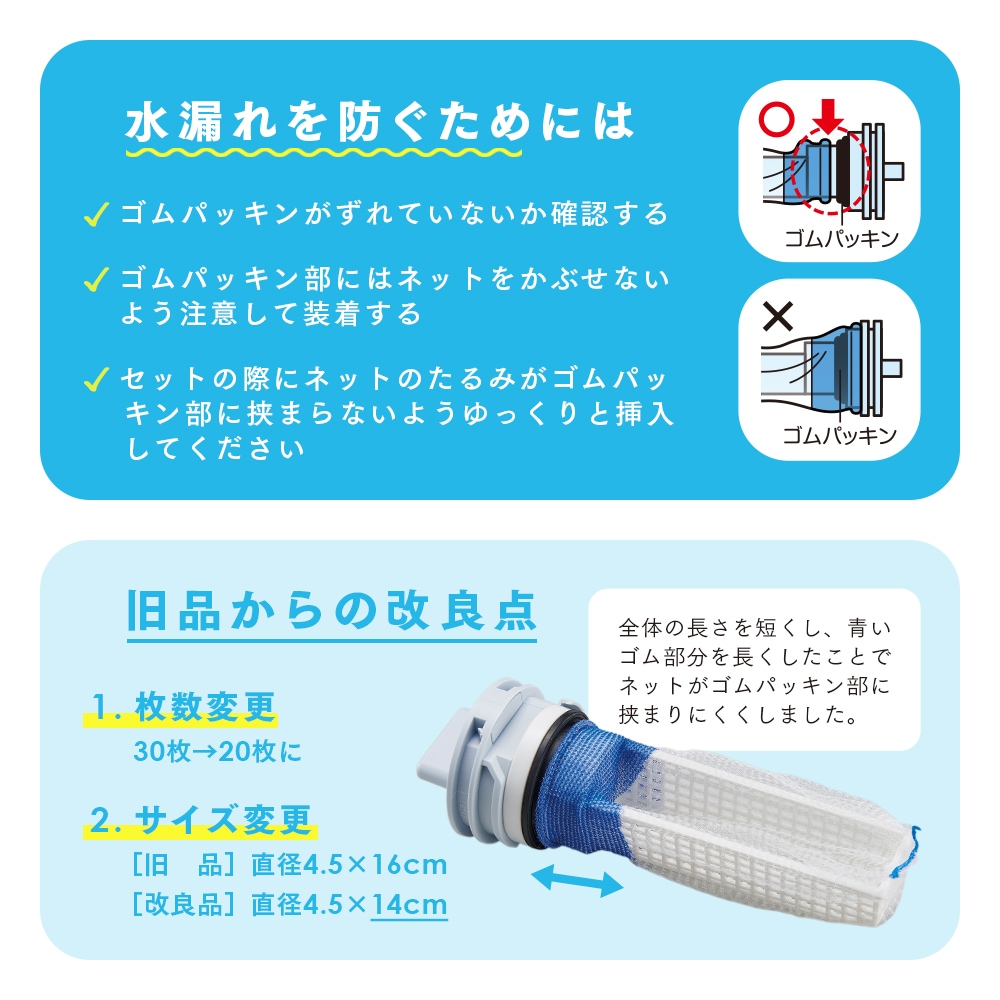 アイメディア ネット型洗濯機ゴミ取りフィルター ドラム式 20枚