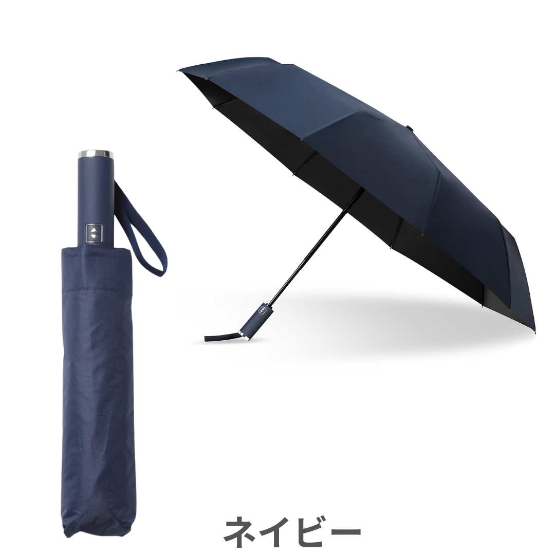 折りたたみ傘 晴雨兼用 しっかり 大きい 自動開閉 丈夫 風に強い 頑丈 ワンタッチ 男女兼用｜fuku-see｜02