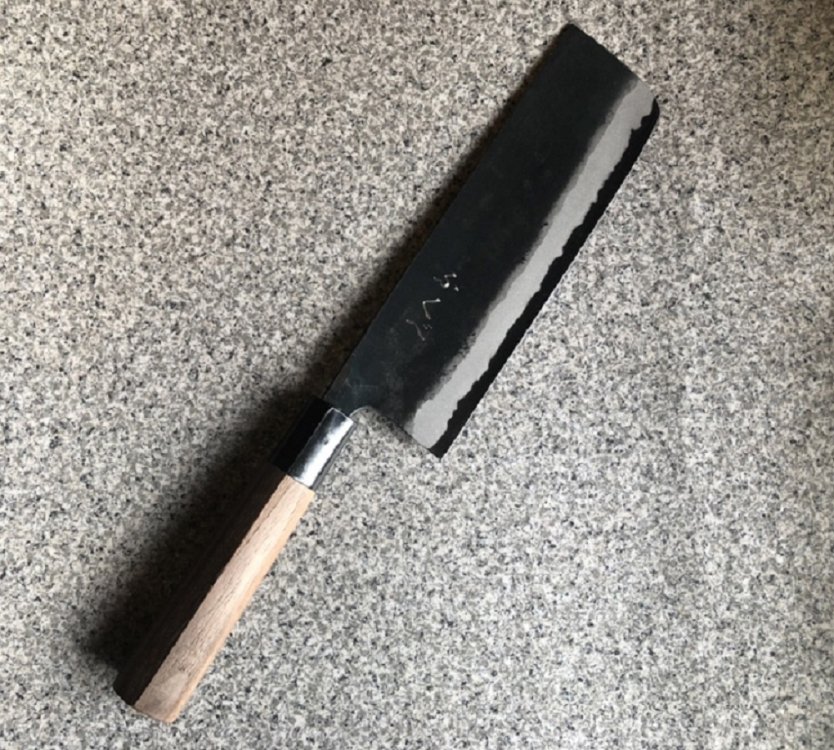 ふくべ菜切 青紙黒打 ふくべ鍛冶 丹精を込めた職人手づくり : ふくべ