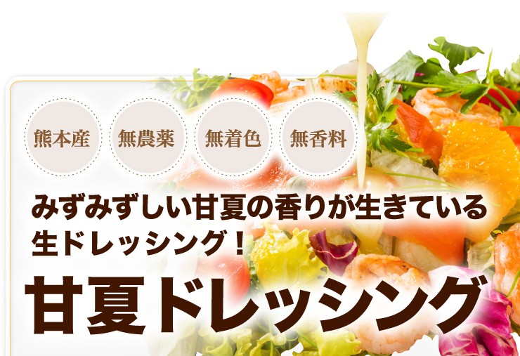 熊本県産 無農薬 無着色 無香料 みずみずしい甘夏の香りが生きている生ドレッシング！甘夏ドレッシング