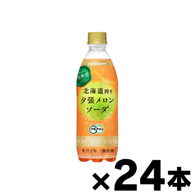 Yahoo! Yahoo!ショッピング(ヤフー ショッピング)（送料無料！） ポッカサッポロ 北海道搾り夕張メロンソーダ 500ml×24本 （※お取り寄せ品） （6510）※他商品同時注文同梱不可　