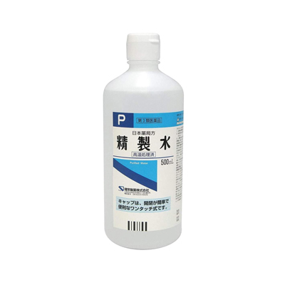 日本薬局方　健栄製薬　精製水　ワンタッチ式キャップ　500ml　（第3類医薬品）｜fukuei