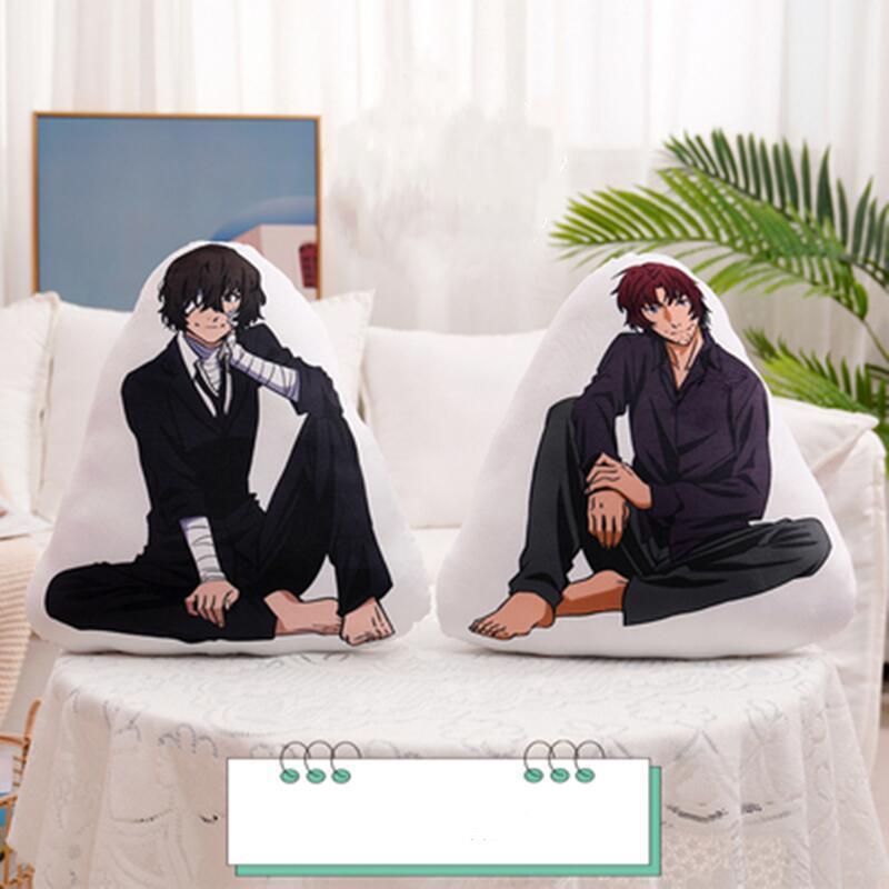 文豪ストレイドッグス 抱き枕 クッション ぬいぐるみ キャラクター 太宰治 中原中也 中島敦 芥川竜之介 織田作之助 江戸川 乱歩 約45cm 座布団 背当て | ブランド登録なし | 01