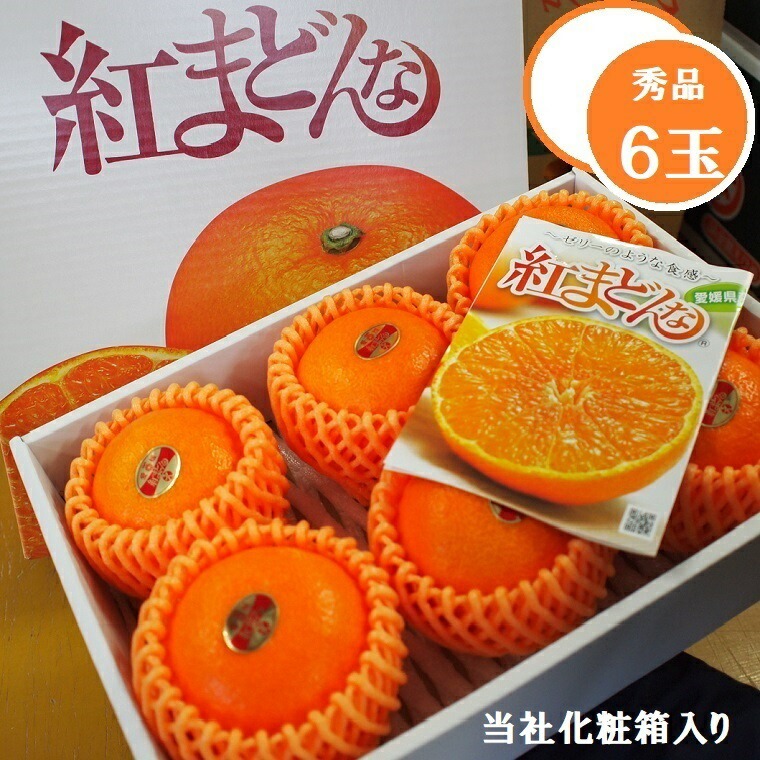 お歳暮 紅まどんな みかん 愛媛【紅まどんな】秀品6玉入り 化粧箱