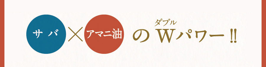 サバ×アマニ油のWパワー!!