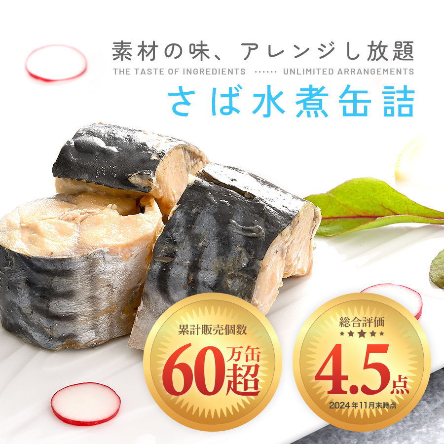 福井缶詰 鯖缶 水煮 12缶 缶詰 高級 サバ缶 おつまみ つま缶