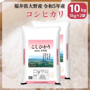 米 10kg 5kg×2袋 コシヒカリ 福井県大野産 白米 令和5年産 送料無料