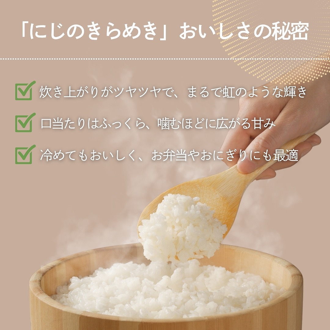 米 にじのきらめき 20kg 5kg×4袋 福井県産 白米 令和7年産 送料無料