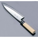 和包丁 雪藤 中霞・玉白鋼 出刃包丁 （片刃） 21cm 1-0298-1309 : 料理