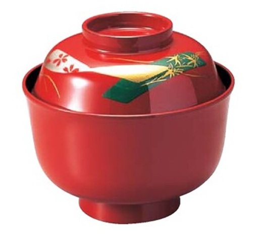 福井クラフト お椀 蓋付き 4寸石平仙才椀武蔵野内黒 耐熱ABS樹脂 食洗