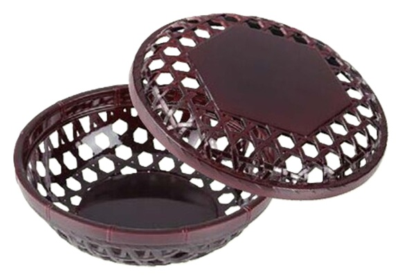 食器 天ぷら篭 ABS 6寸 半月手提篭 新溜 f8-413-10 : 料理道具の