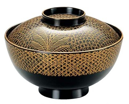 福井クラフト お椀 蓋付き 4寸石平仙才椀武蔵野内黒 耐熱ABS樹脂 食洗