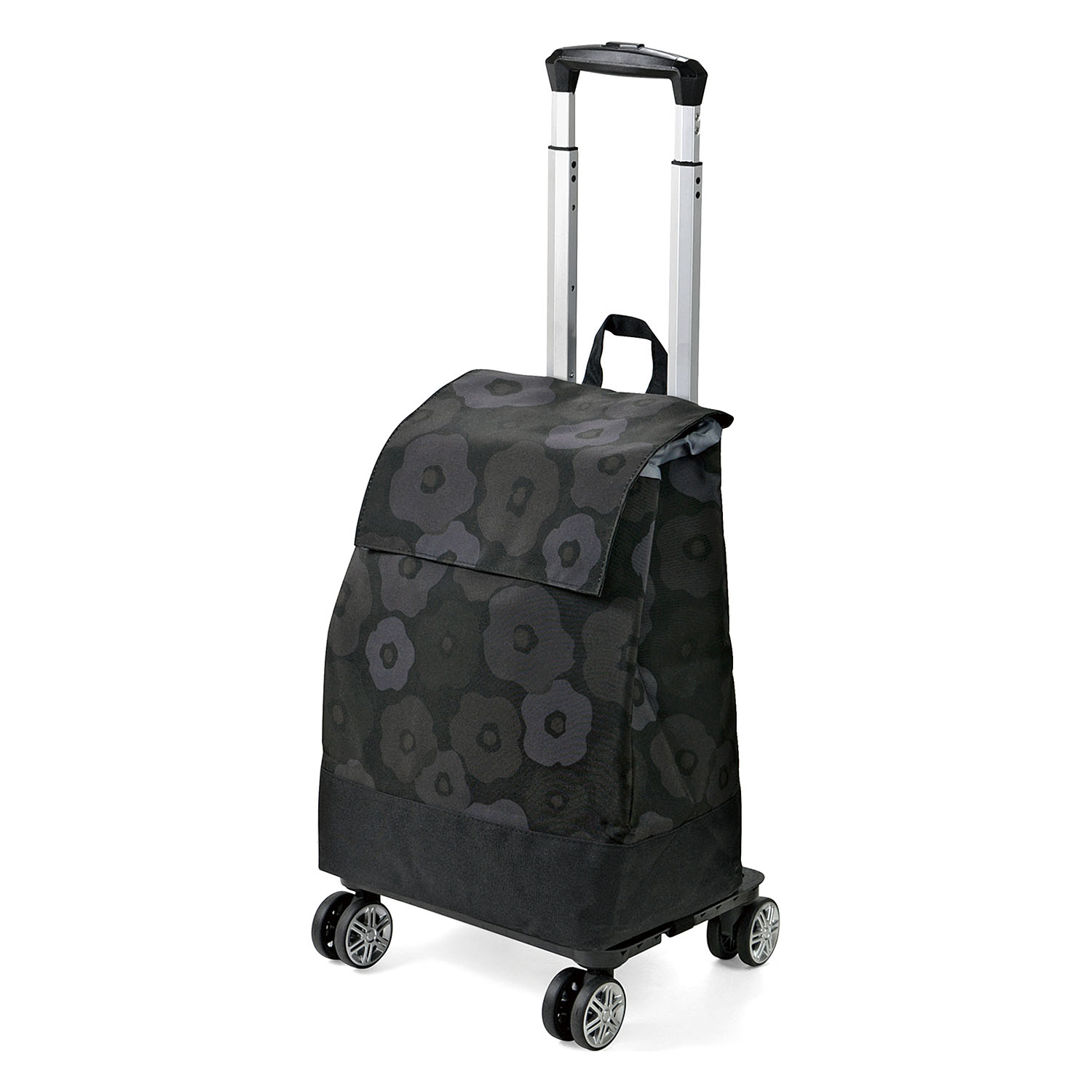 ショッピングカート 4輪 横押し 保冷 撥水 25L CHARMISS 花柄 軽量