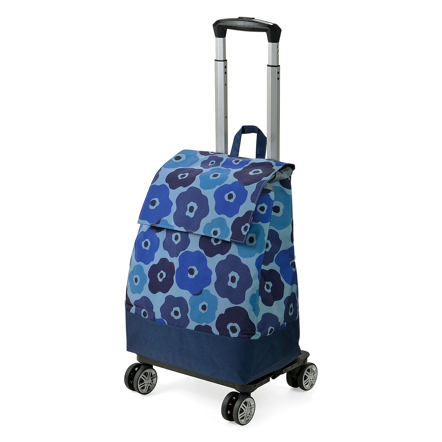 ショッピングカート 4輪 横押し 保冷 撥水 25L CHARMISS 花柄 軽量
