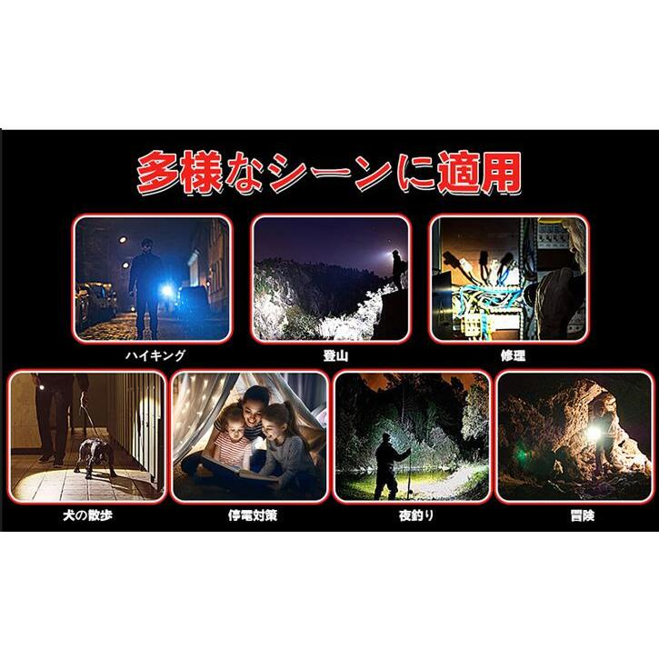 懐中電灯 20000ルーメン led 強力 充電式 軍用 最強 超高輝度