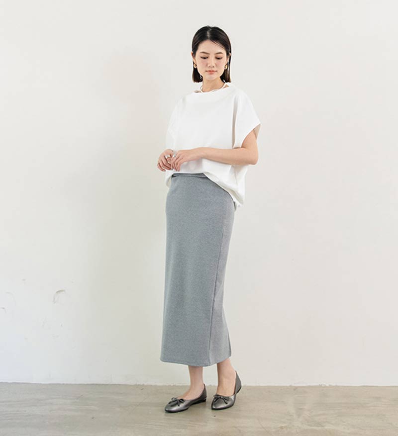 ロングスカート スリット 秋冬 スカート ニット ロング マキシ