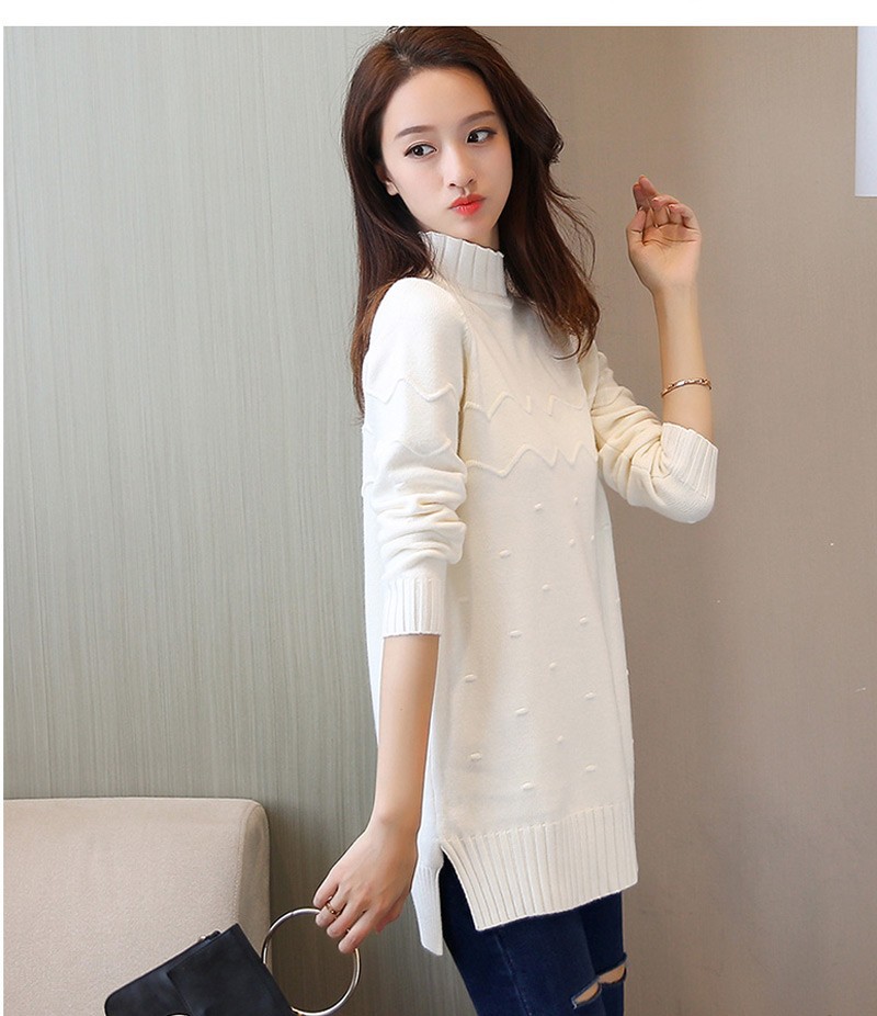 ニットセーター ハーフネック プルオーバー レディース 冬 トップス