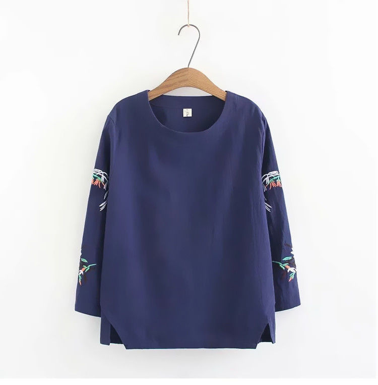 ブラウス レディース 長袖 シャツブラウス シャツ 絵柄 トップス ゆるTシャツ 丸首 大きいサイズ プルオーバー カジュアル 着痩せ Amazon | [H．zroy] ブラウス 長袖 レディース トップス