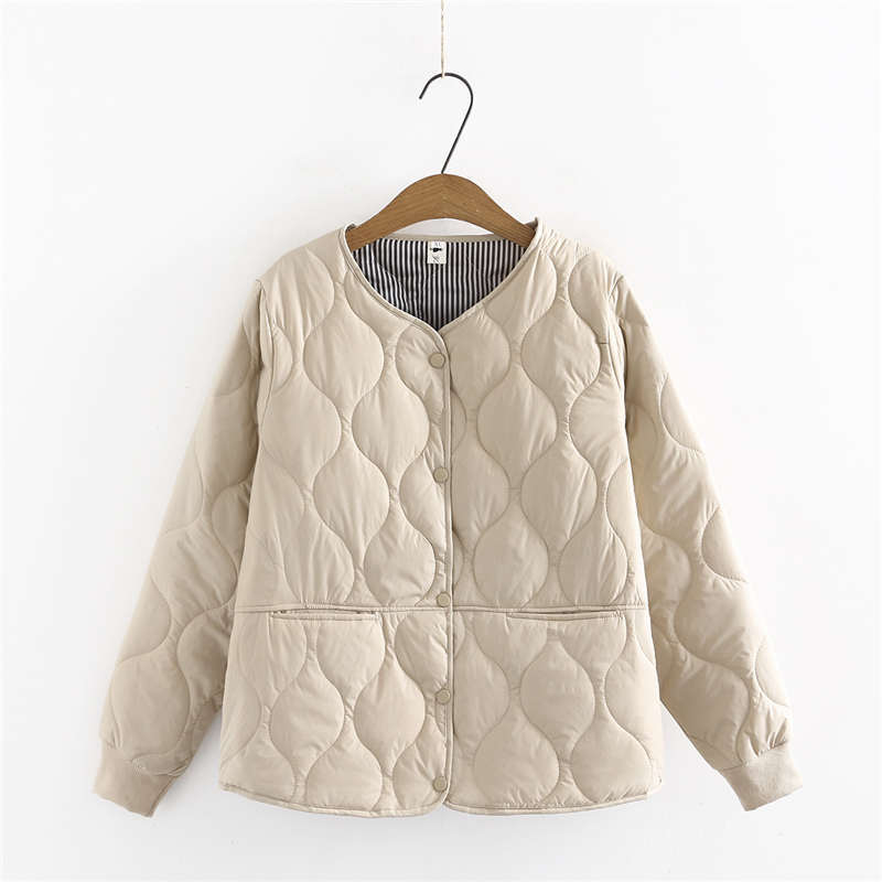 キルティングコート ジャケット ノーカラー アウター 羽織り 上着 中綿 大きいサイズ ゆったり 秋冬 インナージャケット 大きいサイズ