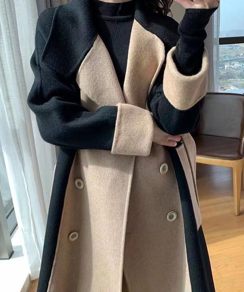 ラシャコート ラシャ 切替 ロングコート コート レディース ロング丈