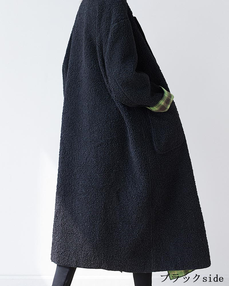 【冬物♡ラージサイズ】23区♡ボアロングコート　44 楽天市場】ボアコート ロングコート レディース サイドライン