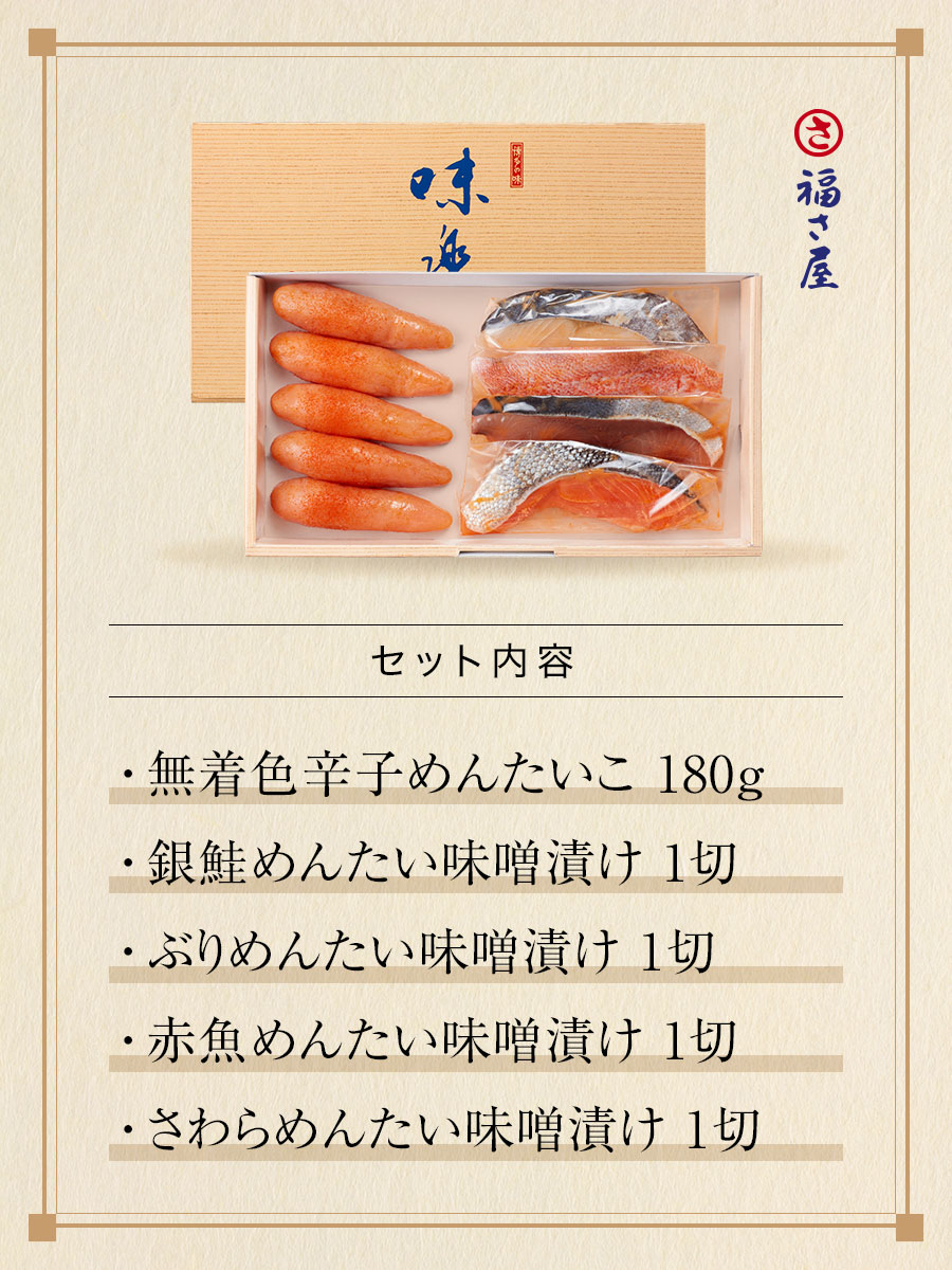 漬け魚セット KT-460 めんたい 漬け魚4種(銀鮭・ぶり・赤魚・さわら)