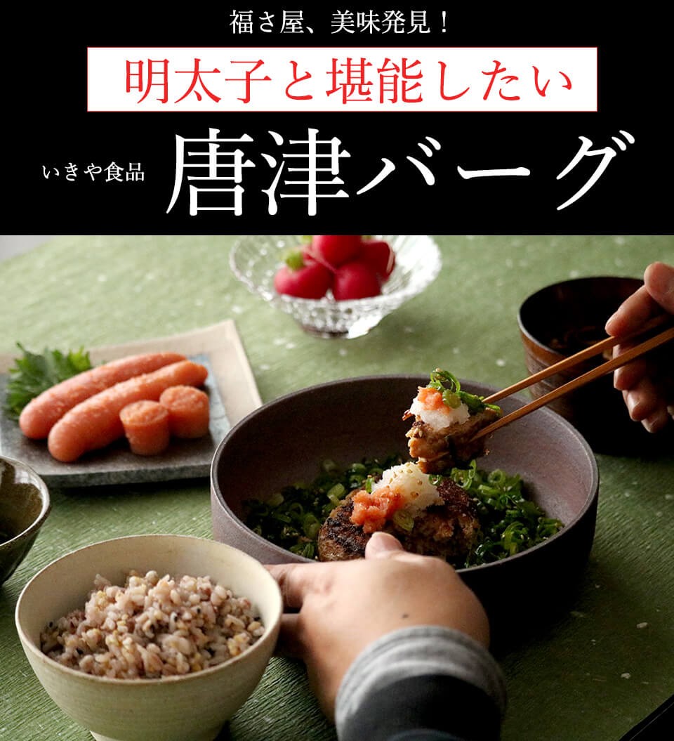 唐津バーグ いきや食品 さとふる1位のハンバーグ 福さ屋辛子めんたいセット