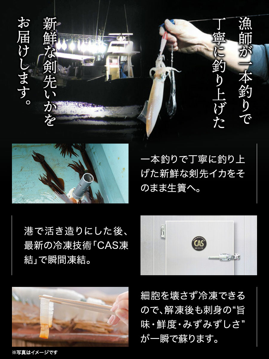 呼子剣先いか活け造り(1杯・2人前)