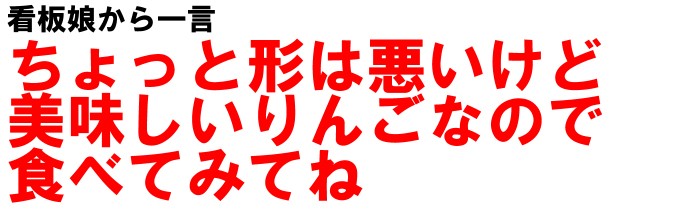 看板娘から一言