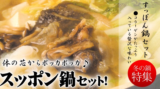 ご家庭では決して手が出せないと思っていたあのすっぽん鍋をお手軽に調理できるようにしました。食べると体の芯からポカポカ、そして元気が溢れるスッポン鍋です。コラーゲンがたっぷり入っている贅沢な味わい。