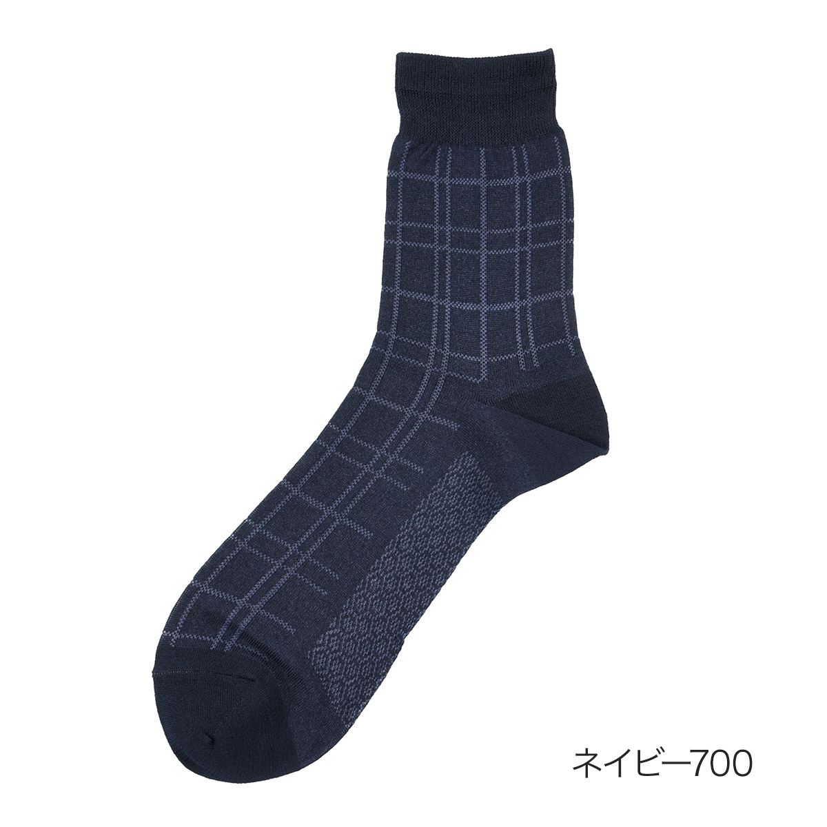 満足 福助 靴下 冷感 チェック柄 ハーフ丈 消臭抗菌防臭(33979W)紳士