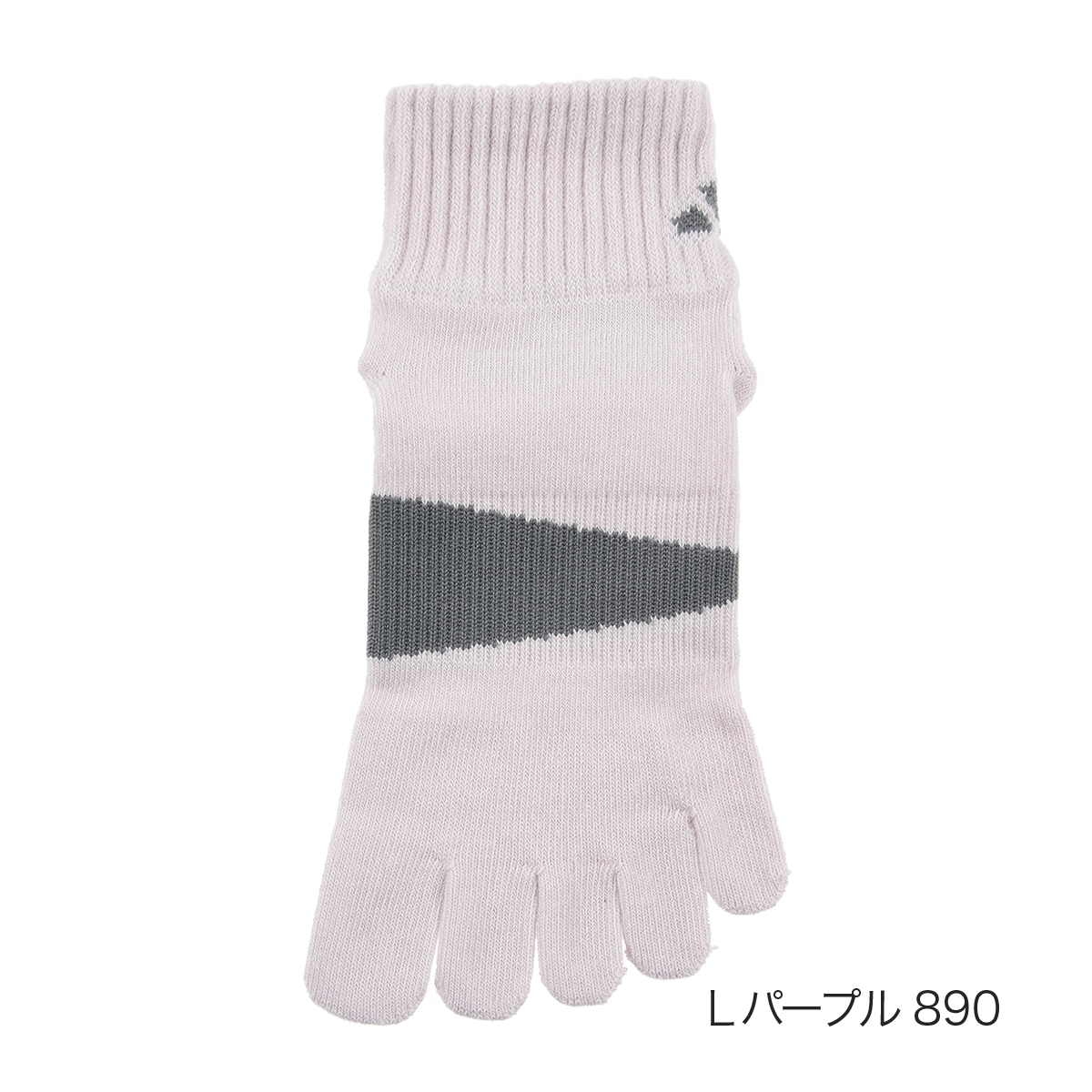 adidas（アディダス） 靴下 ショート丈 5本指 ワンポイント ライン 足