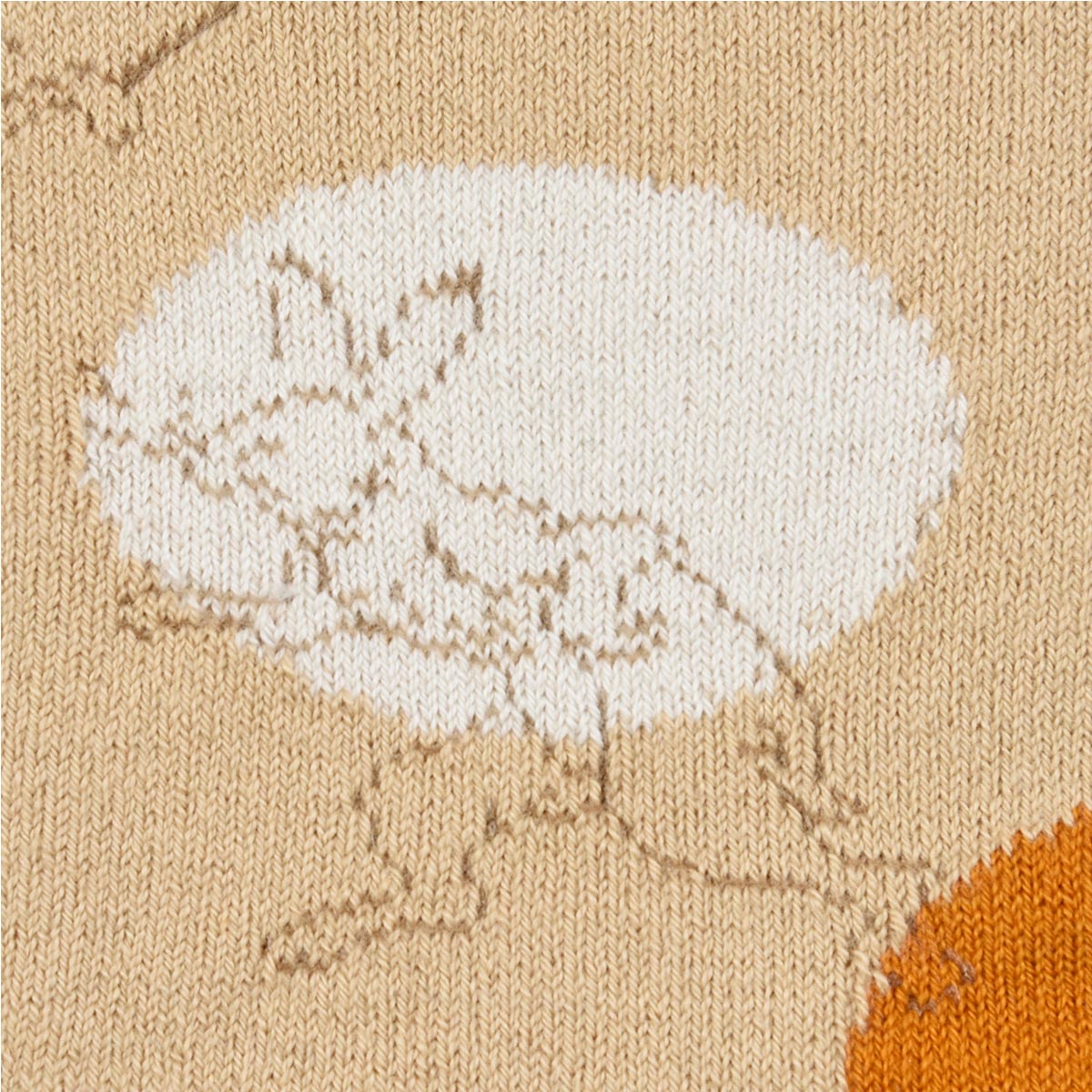 Fukuske（フクスケ） 鳥獣戯画 靴下 クルー丈 うさぎ柄 (3163-280)福助