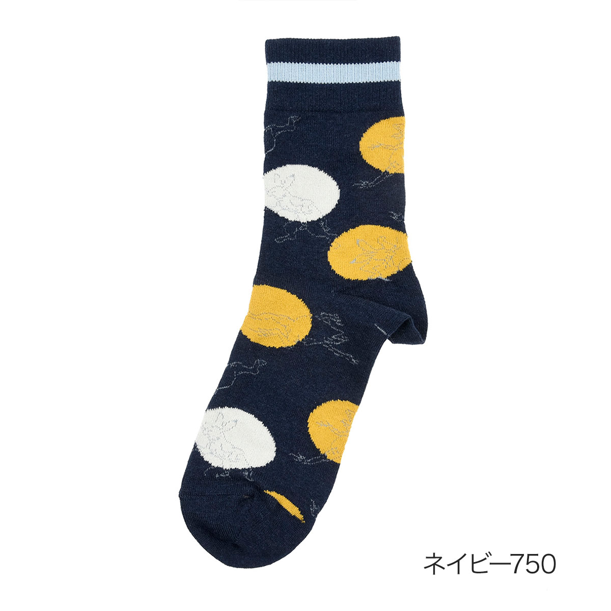 Fukuske（フクスケ） 鳥獣戯画 靴下 クルー丈 うさぎ柄 (3163-280)福助