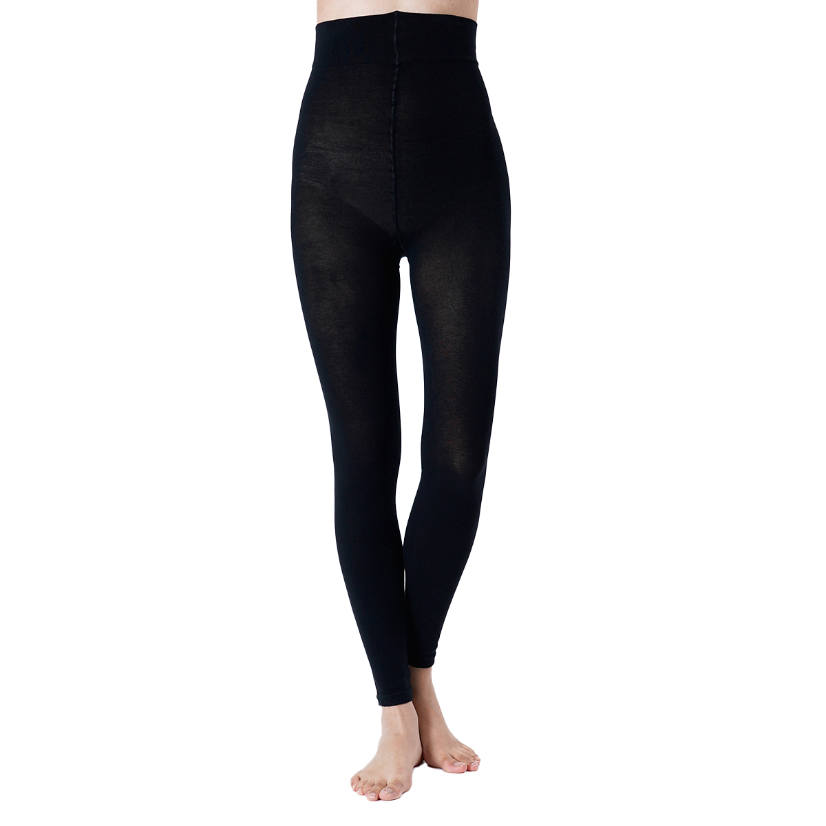 満足 レギンス 暖かい 腹巻 着圧 タイツ スパッツ くろぱん 黒 無地 10