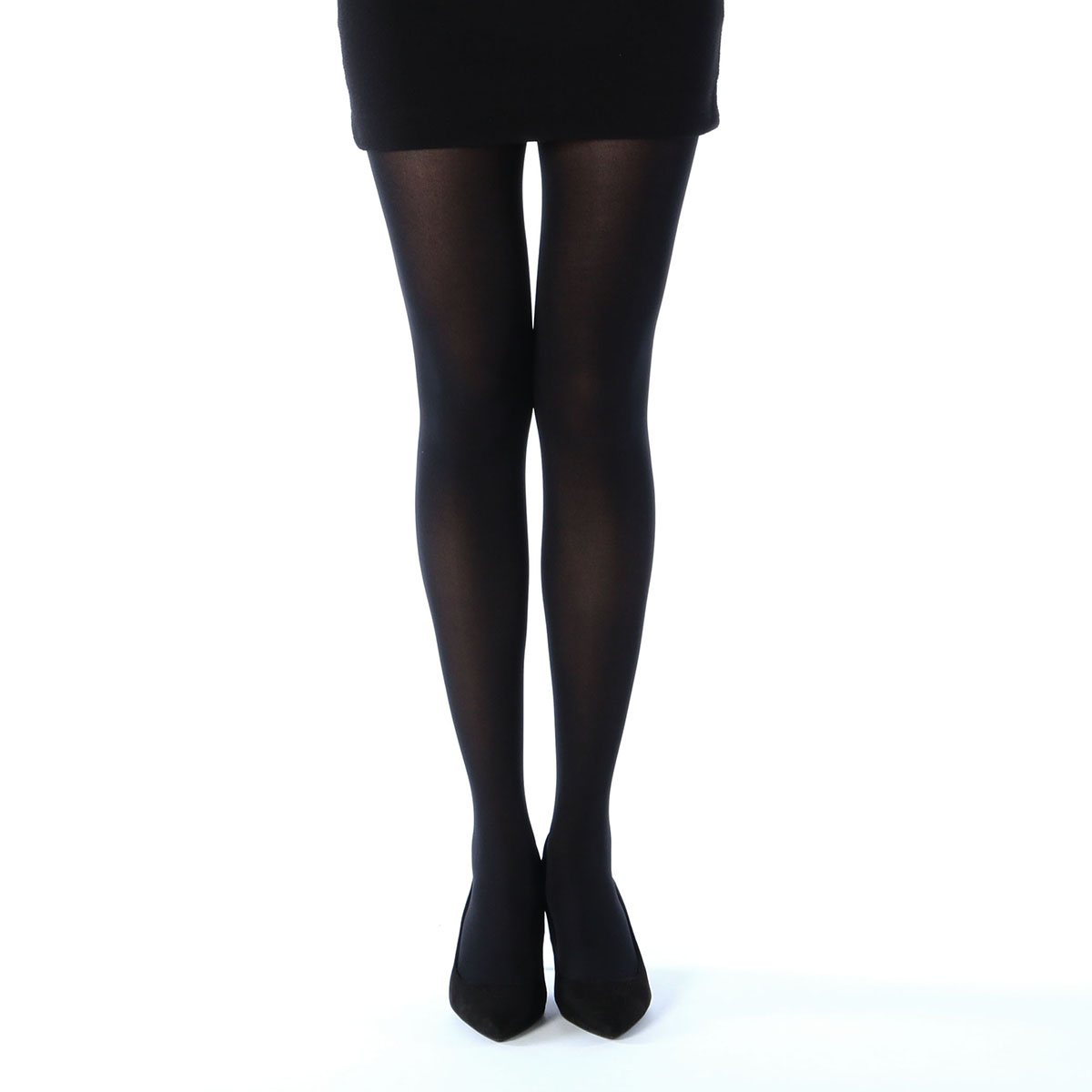 満足 タイツ 黒 黒タイツ 肌色 80デニール 福助 公式 レディース 無地