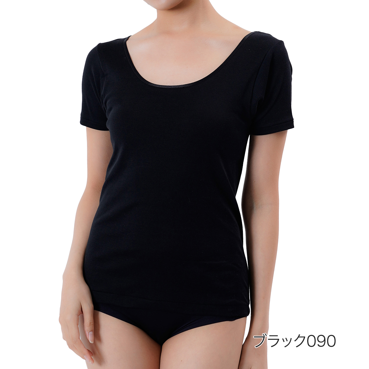 満足 福助 ： 贅沢ピマ綿 半袖シャツ 無地 3分袖 蜜ろう保湿加工(37