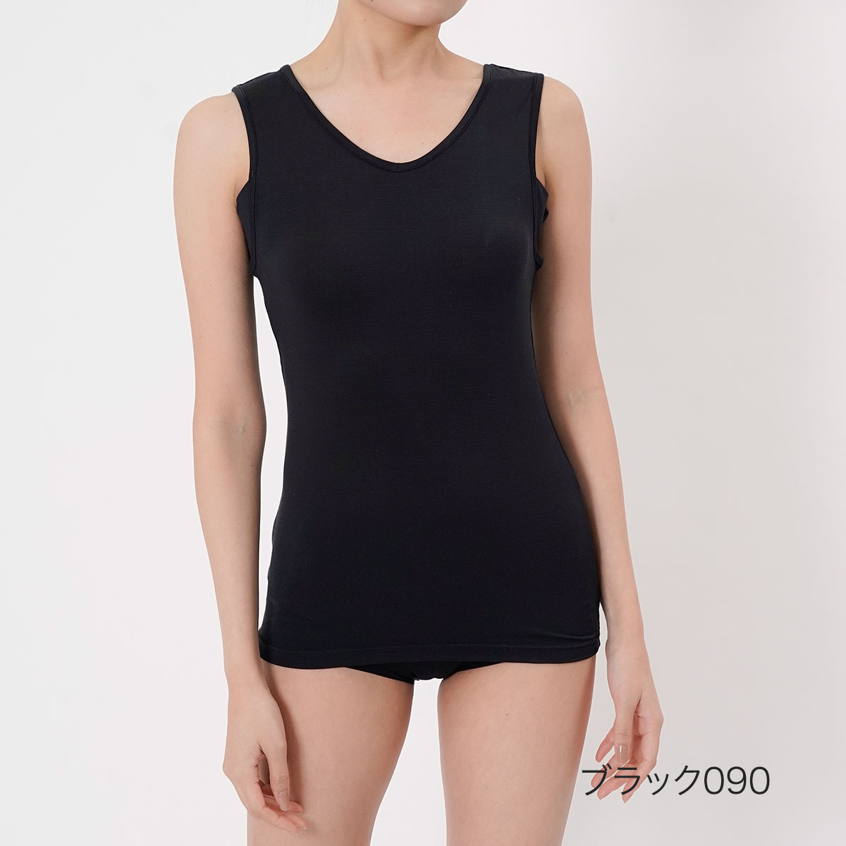 満足 福助 タンクトップ 360°EazyStretch 無地 袖なし (37-2501