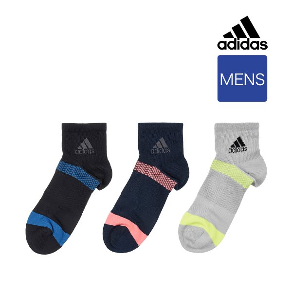 福助 公式 靴下 メンズ adidas(アディダス) テーピングソックス 3足組 スニーカー丈 06b64w 24-26cm その他 紳士 男性  フクスケ fukuske :b21-06b64w:福助公式オンラインストア - 通販 - Yahoo!ショッピング