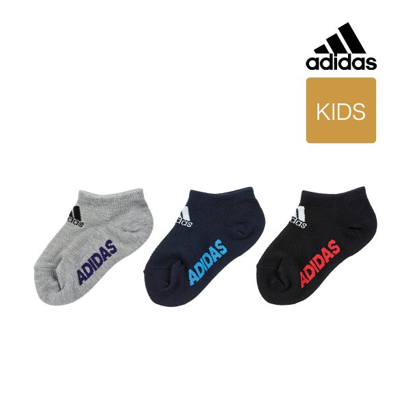 福助 公式 靴下 キッズ adidas(アディダス) 強ソク つま先かかと補強 甲メッシュ 3足組 スニーカー丈 123-12t1 13-19cm  その他 子供 フクスケ fukuske :b25-123-12t1:福助公式オンラインストア - 通販 - Yahoo!ショッピング