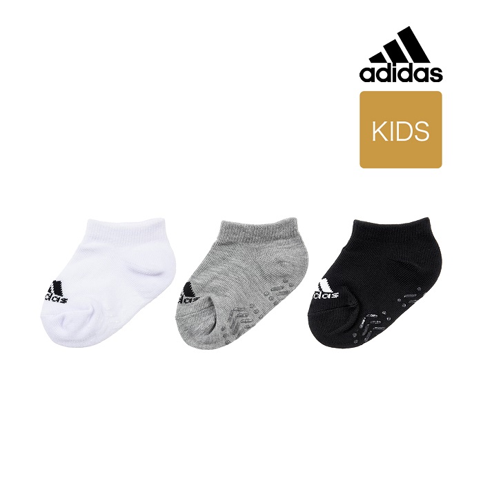 福助 公式 靴下 ベビー adidas(アディダス) ベビー ロゴ 足底滑り止め付 スニーカー丈 3足組 1232-2b1 9-14cm その他 幼児  赤ちゃん フクスケ fukuske :b27-1232-2b1:福助公式オンラインストア - 通販 - Yahoo!ショッピング