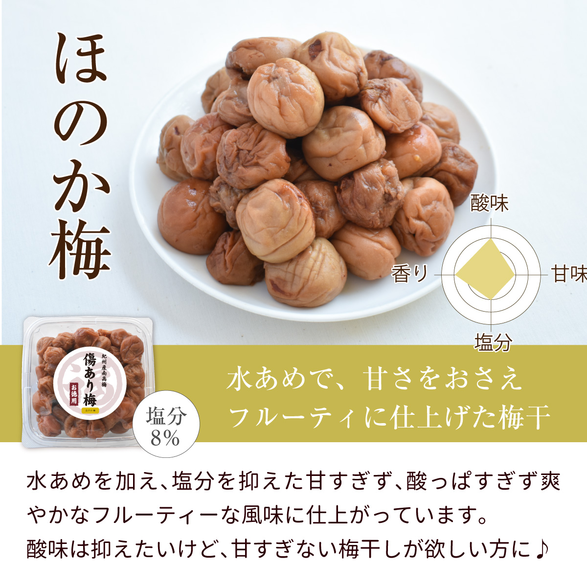 紀州産南高梅 訳あり傷あり梅750g ほのか梅