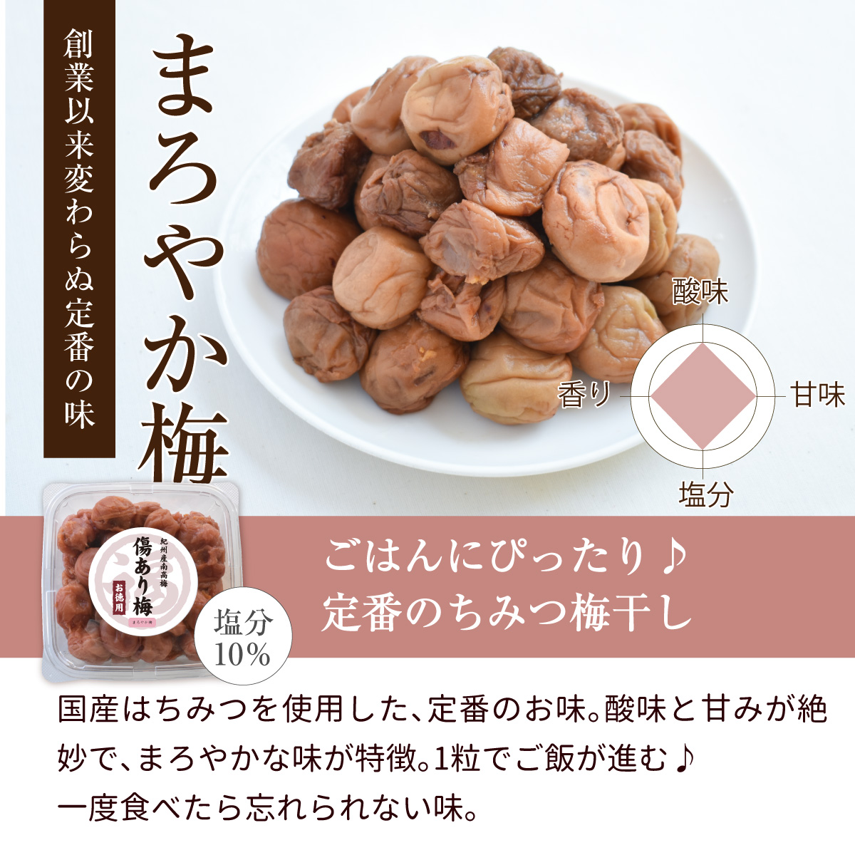 紀州産南高梅 訳あり傷あり梅750g まろやか梅