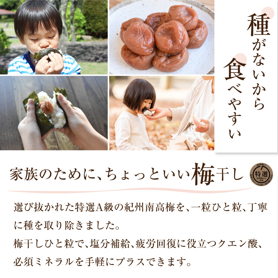 紀州南高梅 種なし梅200g