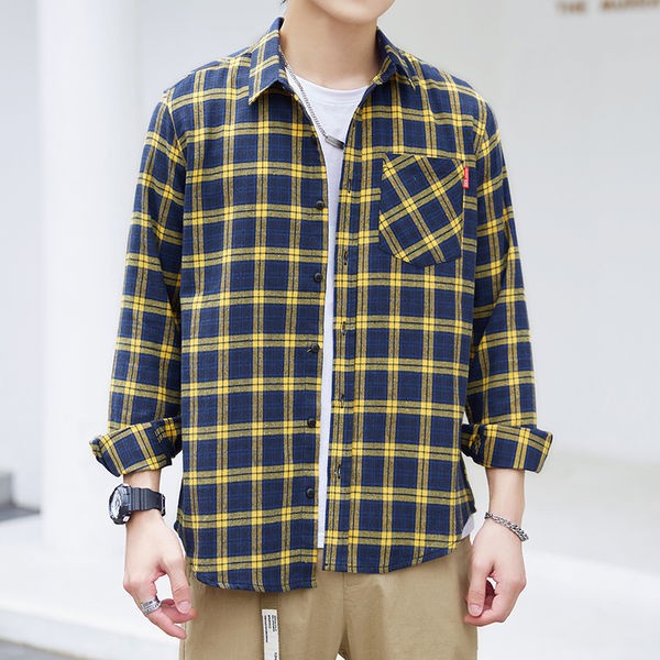 メンズ 長袖シャツ レット イエロー 開襟シャツ お兄系 シャツ 大きいサイズ ボタンダウンシャツ ボタンダウン カジュアル 春秋 新作 送料無料 Cscxnen0011 服屋123 通販 Yahoo ショッピング