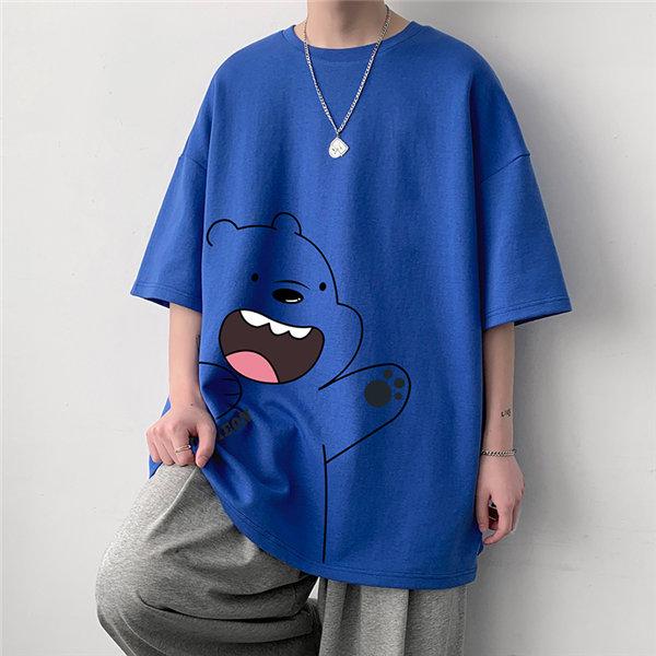 半袖Tシャツ メンズ Tシャツ サマーTシャツ Tシャツ カットソー ロゴプリント クマ Tシャツ お兄系 サマー おもしろい ゆったり 肌着 リゾート 新作 夏 送料無料｜fukuya-store｜04