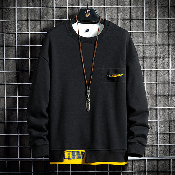 トレーナー メンズ 綿トレーナー 黒トレーナー スポーツ 運動風 取り寄せ 秋 新作 送料無料 Fmweiyi 服屋123 通販 Yahoo ショッピング