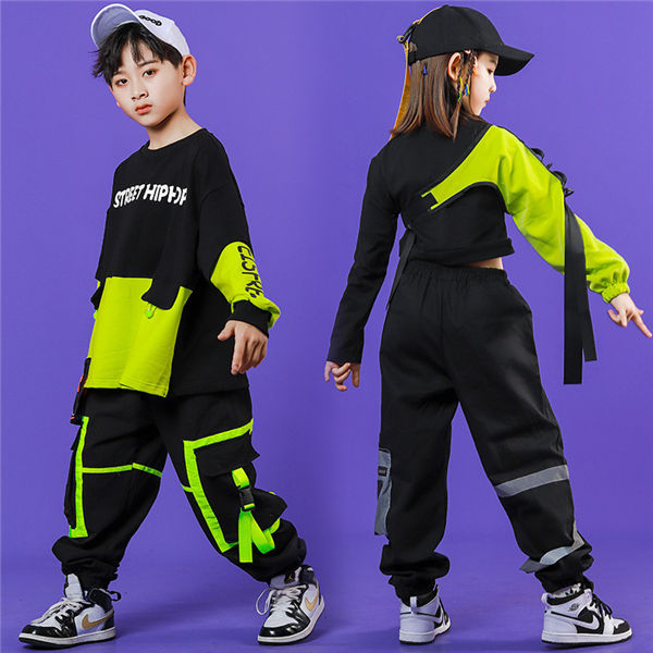 ダンス衣装 キッズ セットアップ 女の子 男の子 ヒップホップ ストリート 子供 子ども ティーンズ キッズ ジュニア 発表会 文化祭 演出服 春秋  :hiphopmm0023:服屋123 - 通販 - Yahoo!ショッピング